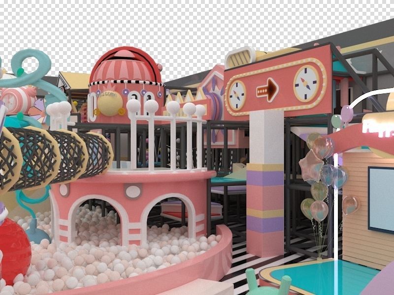 Indoor amusement park 3D model_4