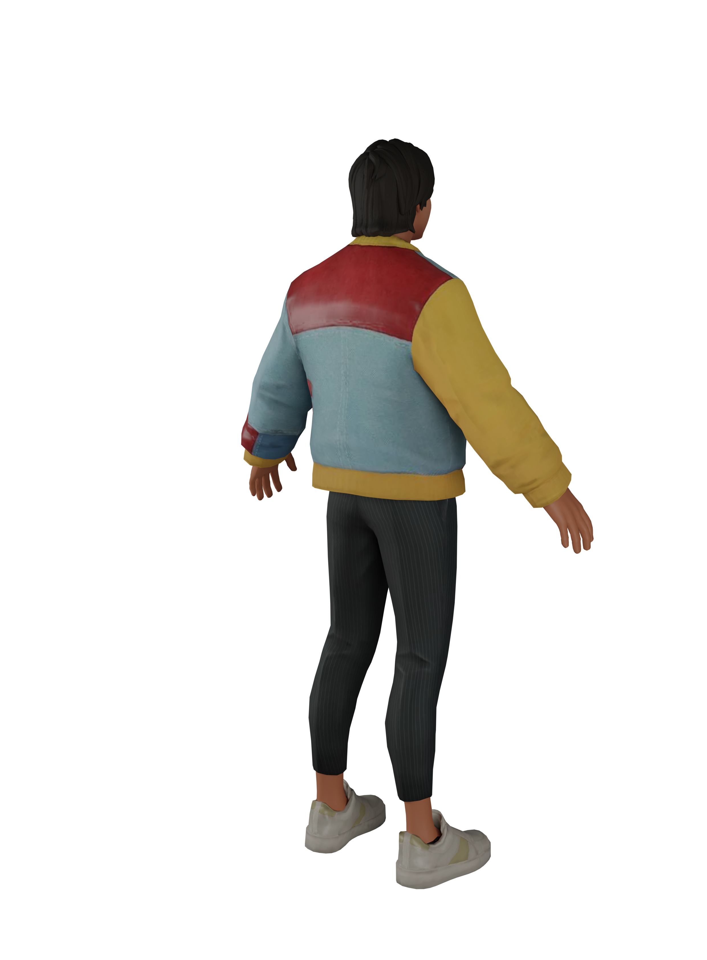 Boy game AR and VR chat model Low-poly 3D model_3