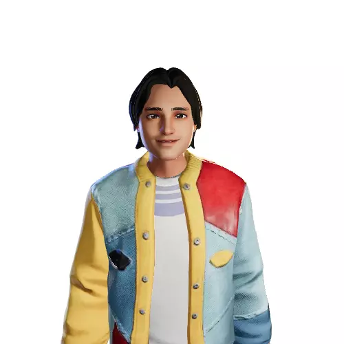 Boy game AR and VR chat model Low-poly 3D model_0