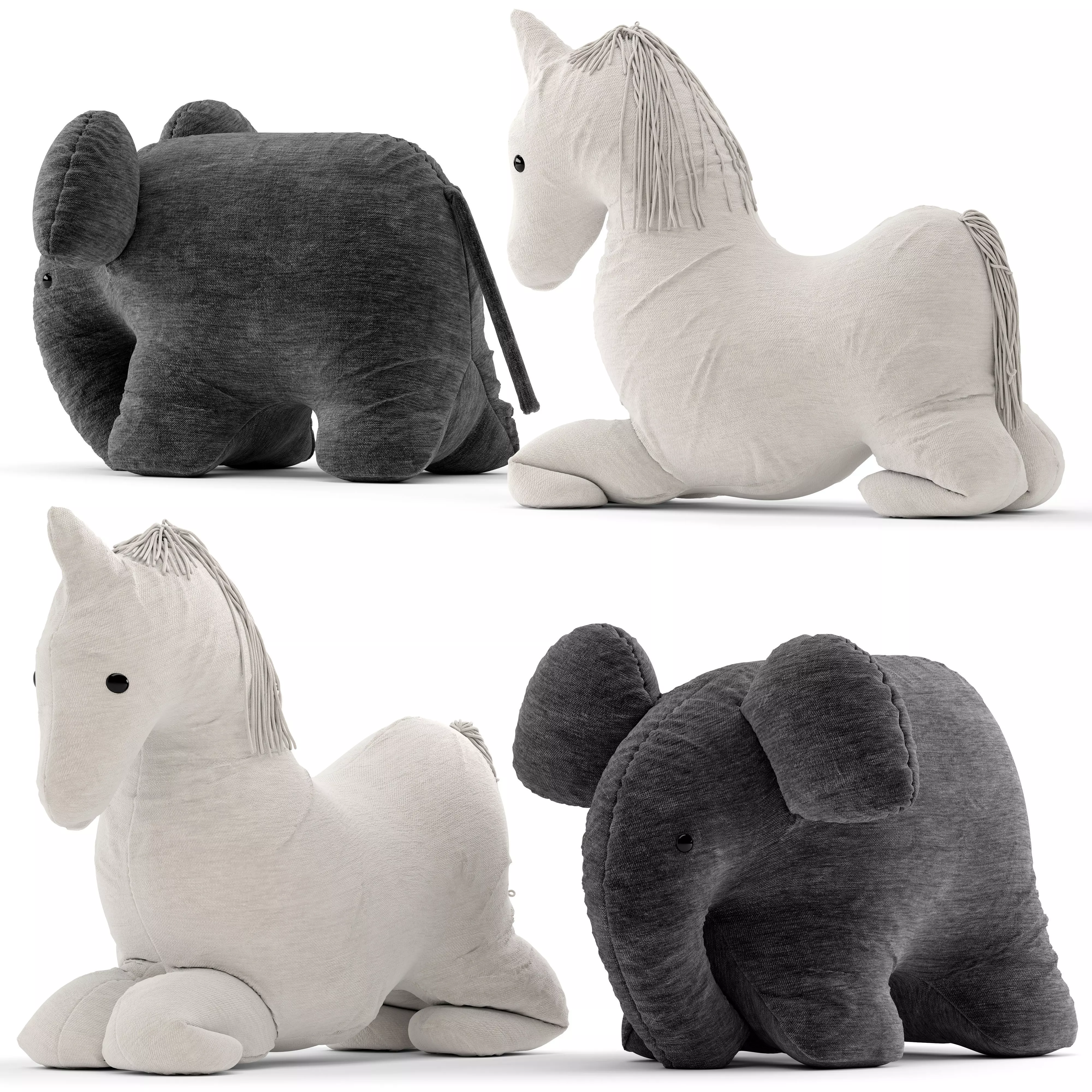 Soft plush toys 3D model