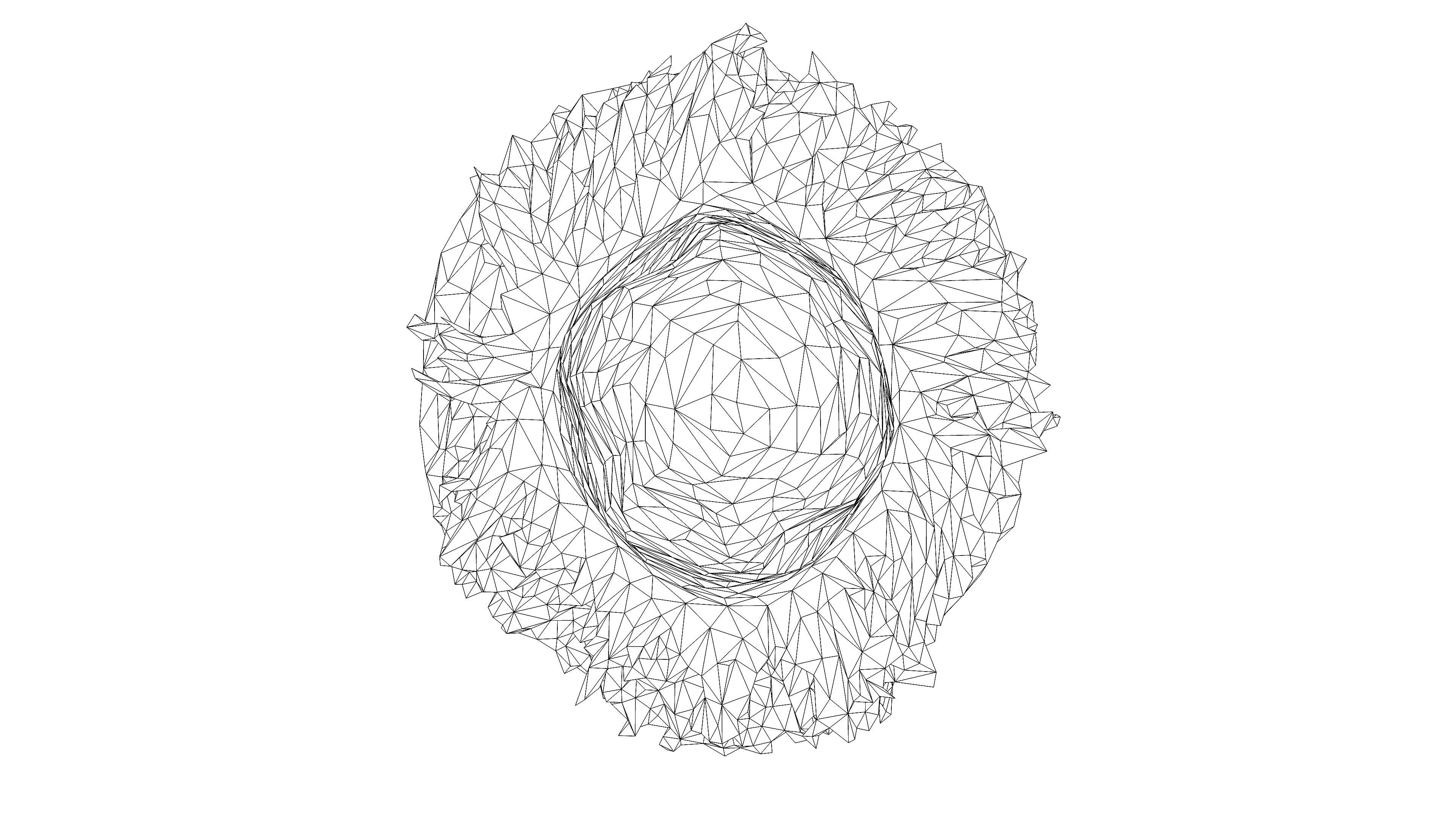 Straw hat Low-poly 3D model_12