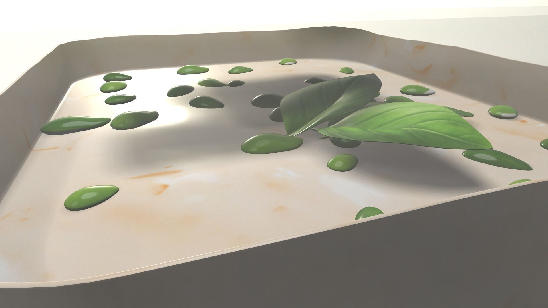 Tofu in Transparent Plastic Container - 3D Model Low-poly 3D model_4