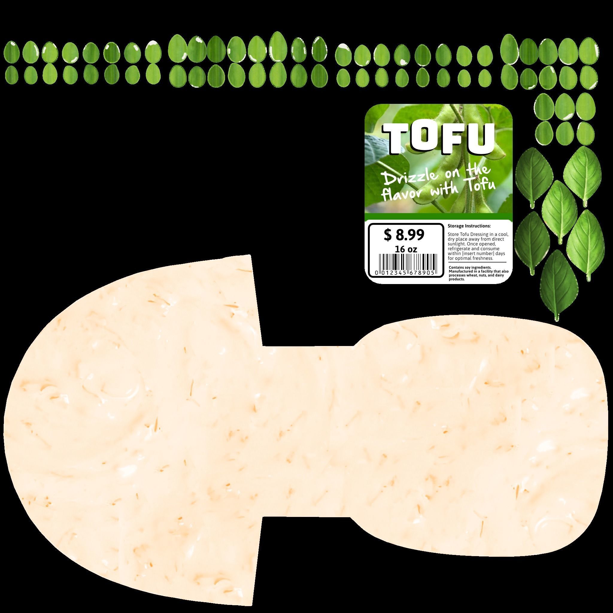 Tofu in Transparent Plastic Container - 3D Model Low-poly 3D model_9