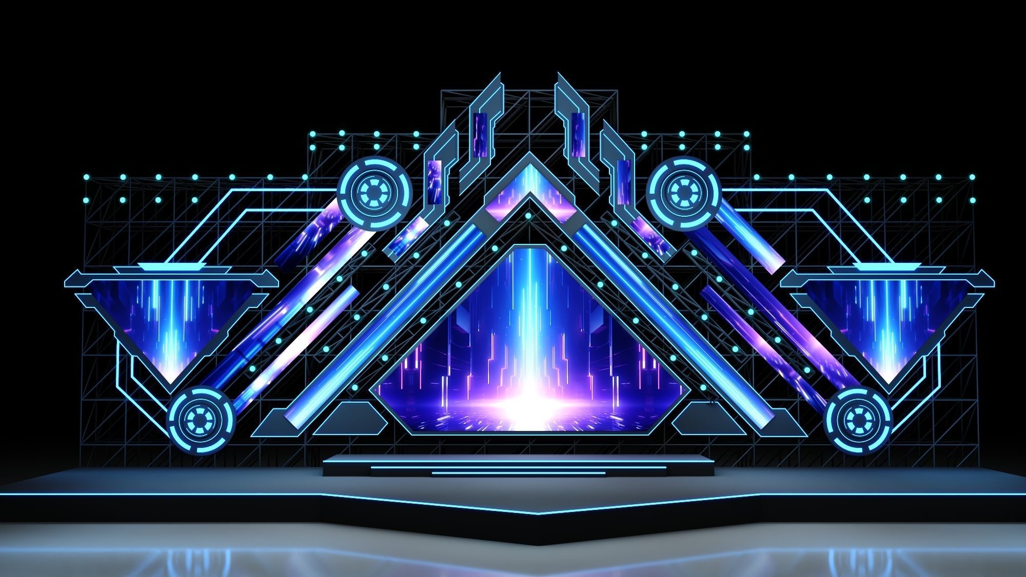 Music Festival Stage 01 Design 3D model_2