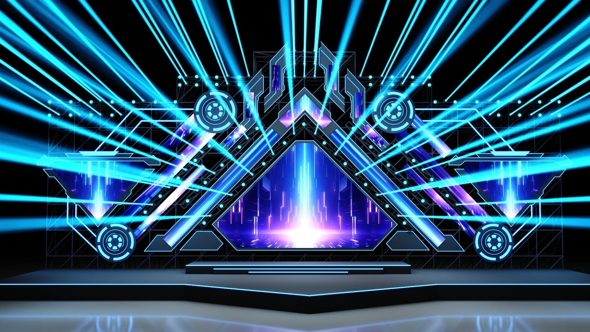 Music Festival Stage 01 Design 3D model_1