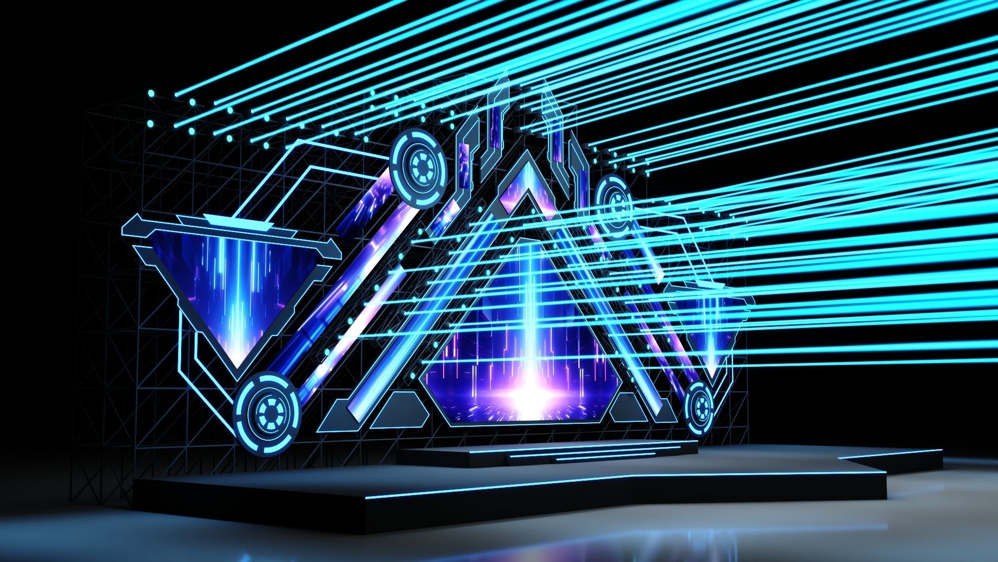 Music Festival Stage 01 Design 3D model_3