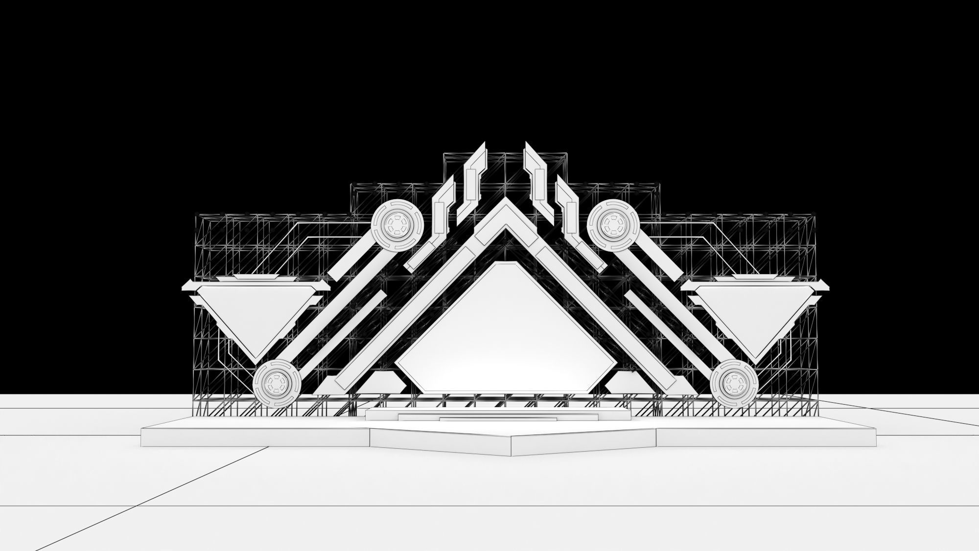 Music Festival Stage 01 Design 3D model_6