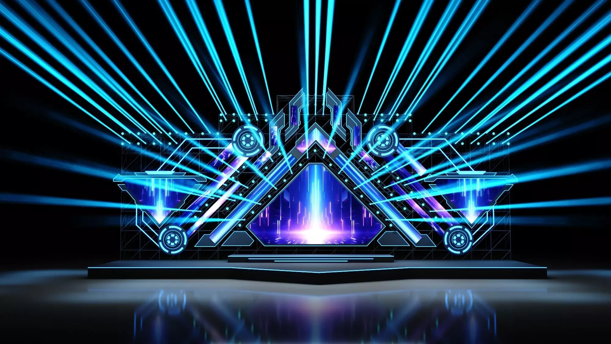 Music Festival Stage 01 Design 3D model_0