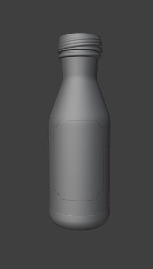 Worcestershire and Soy Sauces in glass bottle - 3D Model 3D model_8