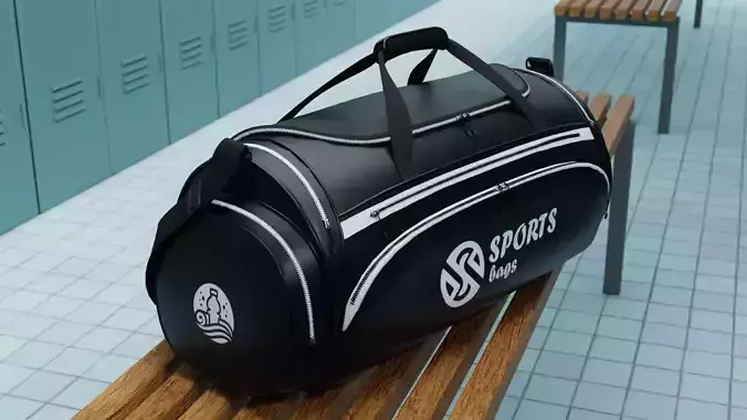 Sports Bag Low-poly 3D model