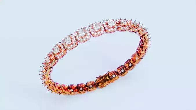 Tennis bracelet box clasp 4 3D print model