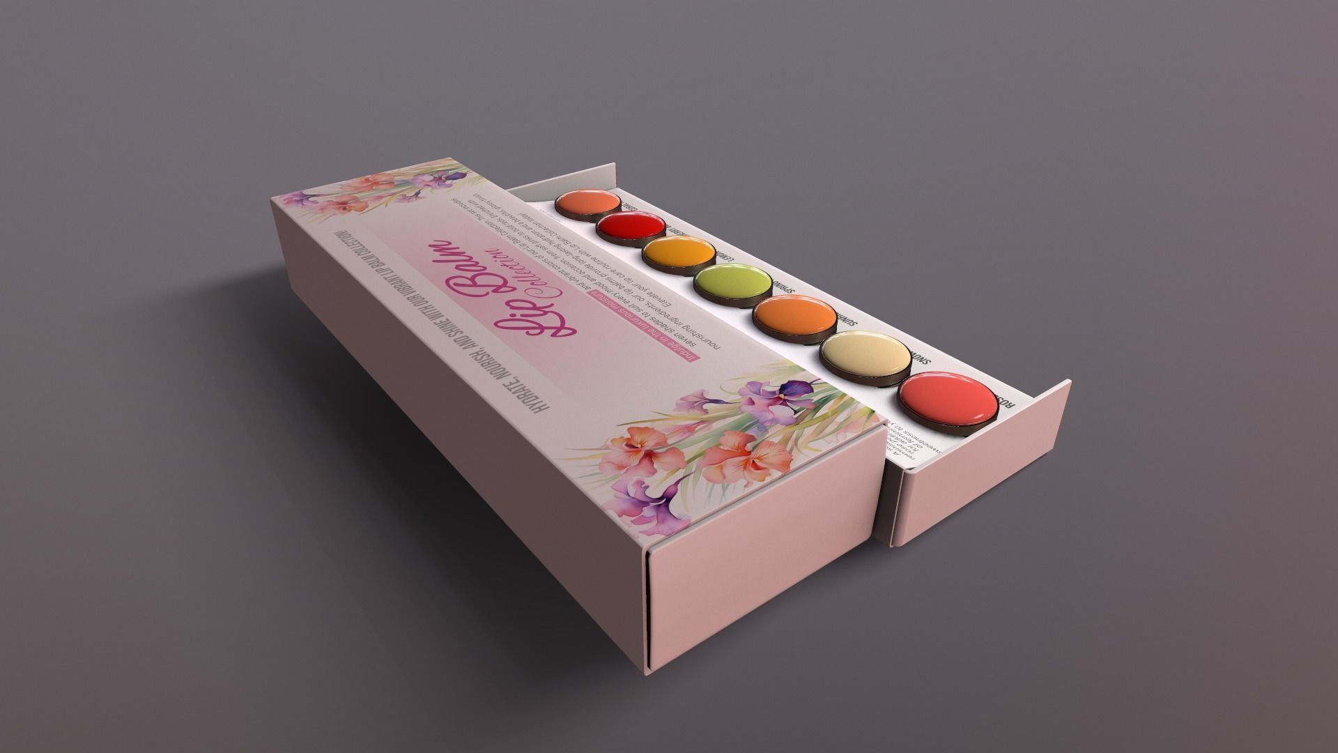 Lip Care Lip Balm Set - 3D Model Low-poly 3D model_4