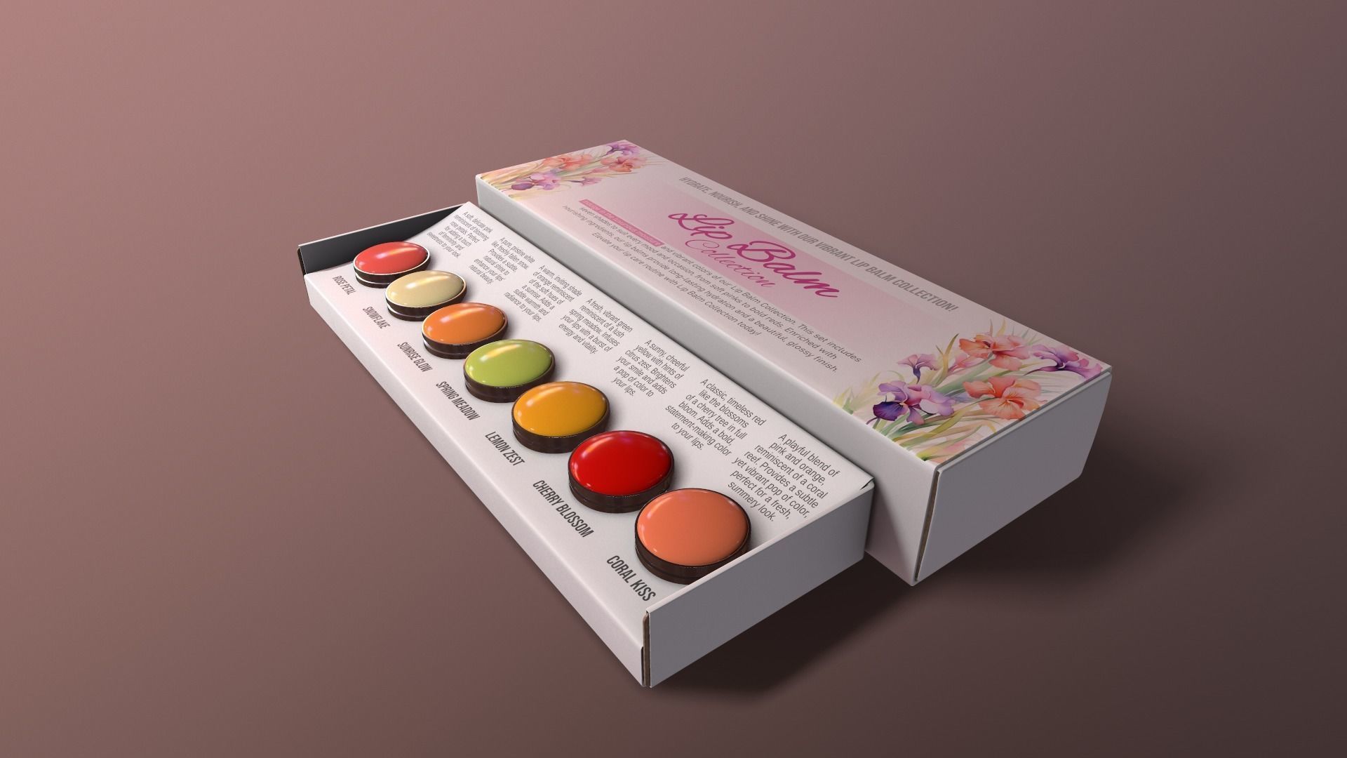 Lip Care Lip Balm Set - 3D Model Low-poly 3D model_2