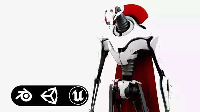GRIEVOUS  Rigged for Unreal Engine - Unity - MIXAMO 3D model