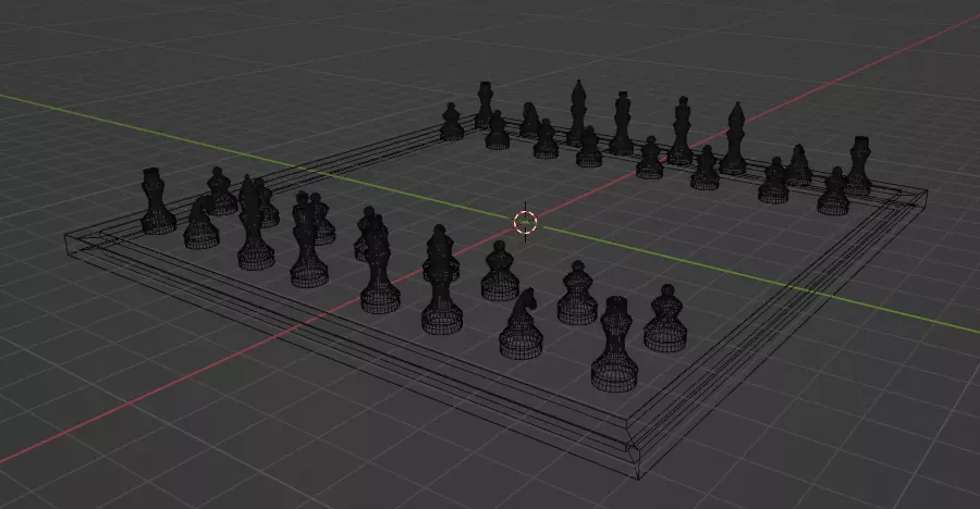All-in-One 3D Chess Model Download Board Pieces Free low-poly 3D model_0