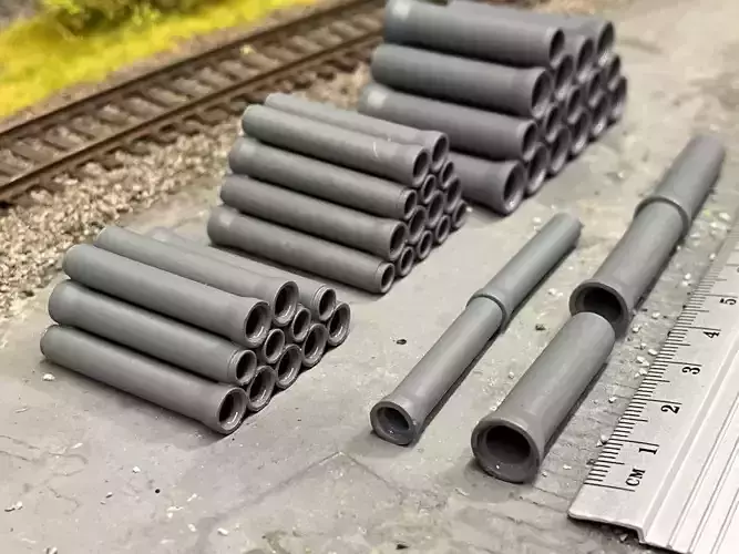 Model Railway Concrete Drainage Pipes