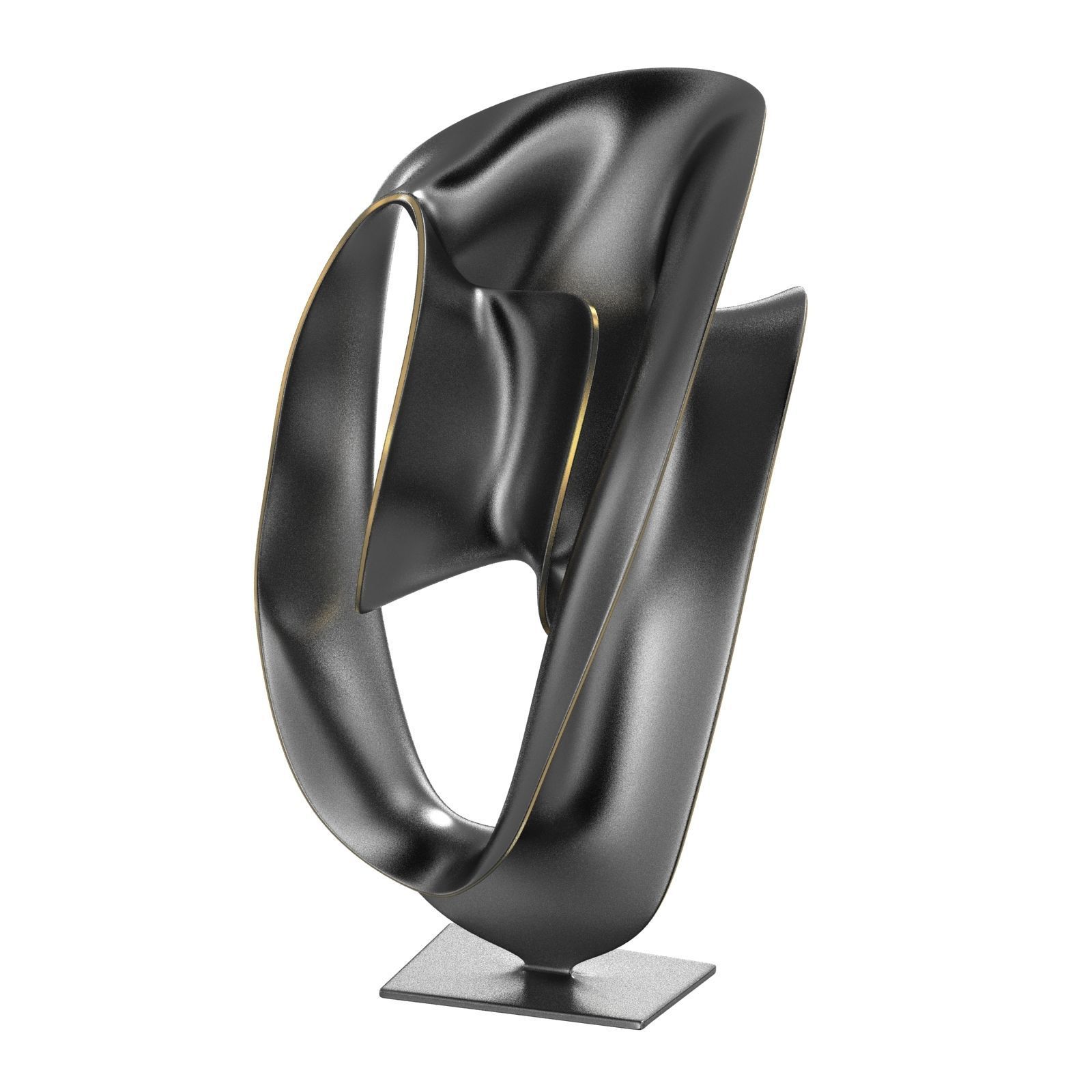 Abstract Bronze Sculpture by Trevor Askin time warp 3D model_2