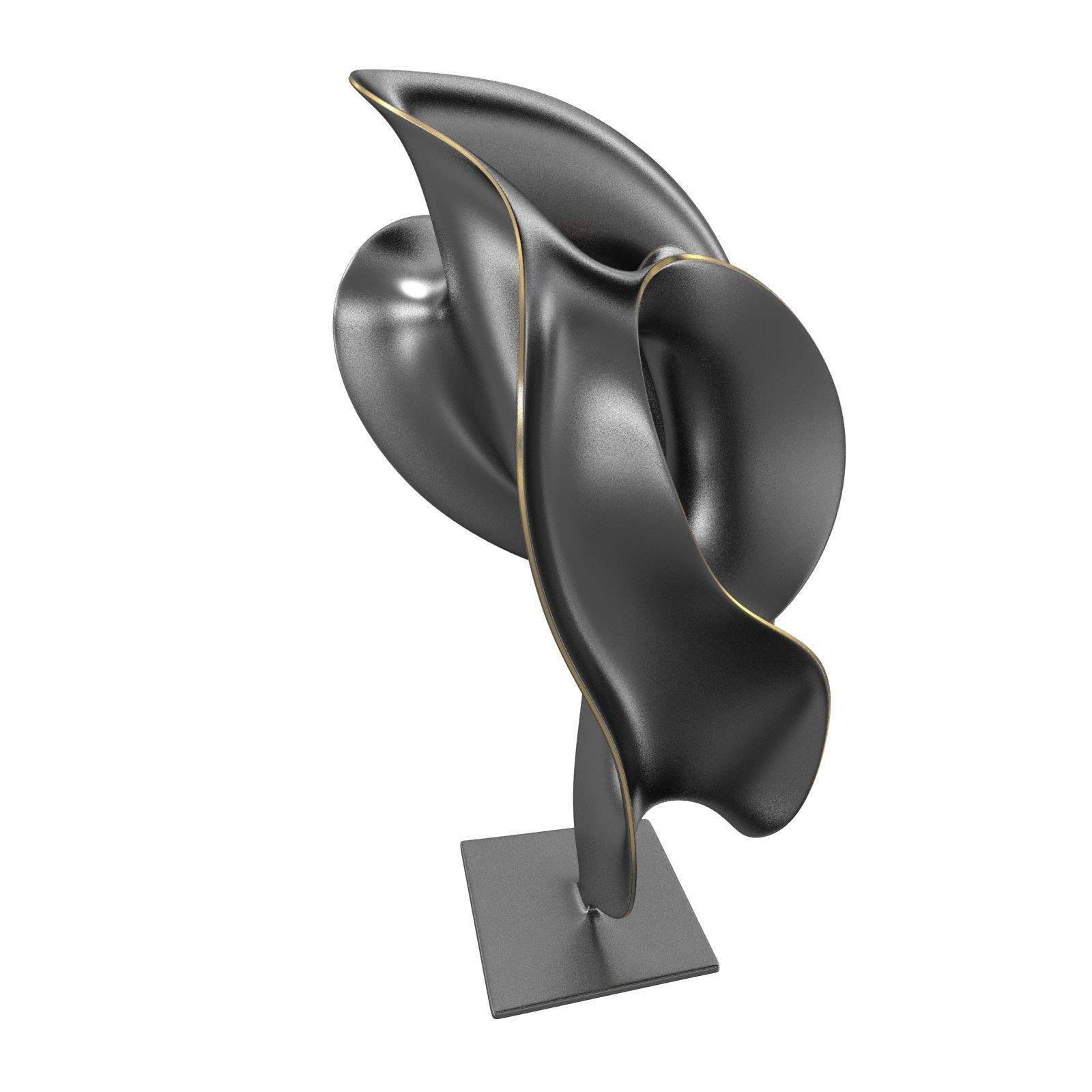 Abstract Bronze Sculpture by Trevor Askin time warp 3D model_4