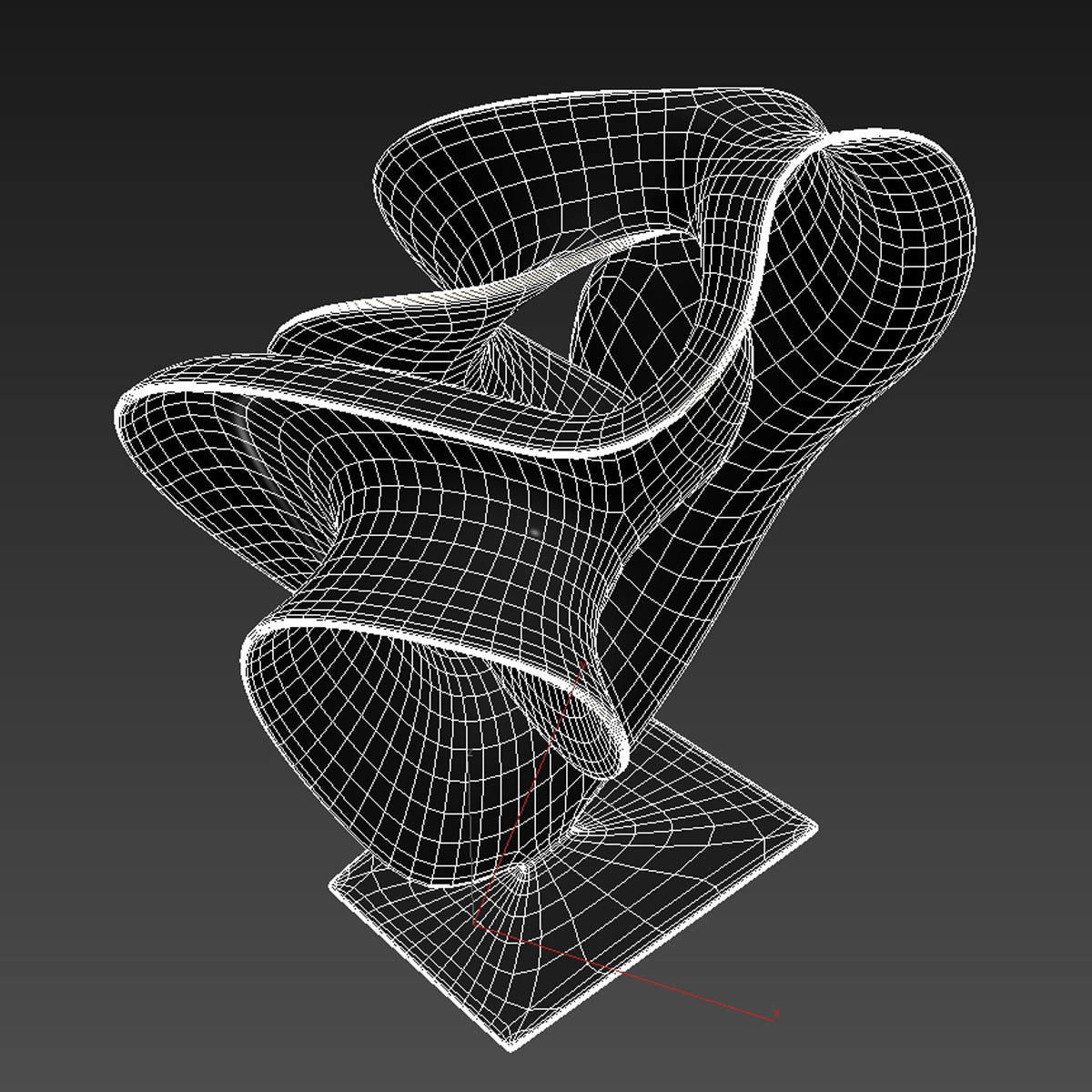 Abstract Bronze Sculpture by Trevor Askin time warp 3D model_7