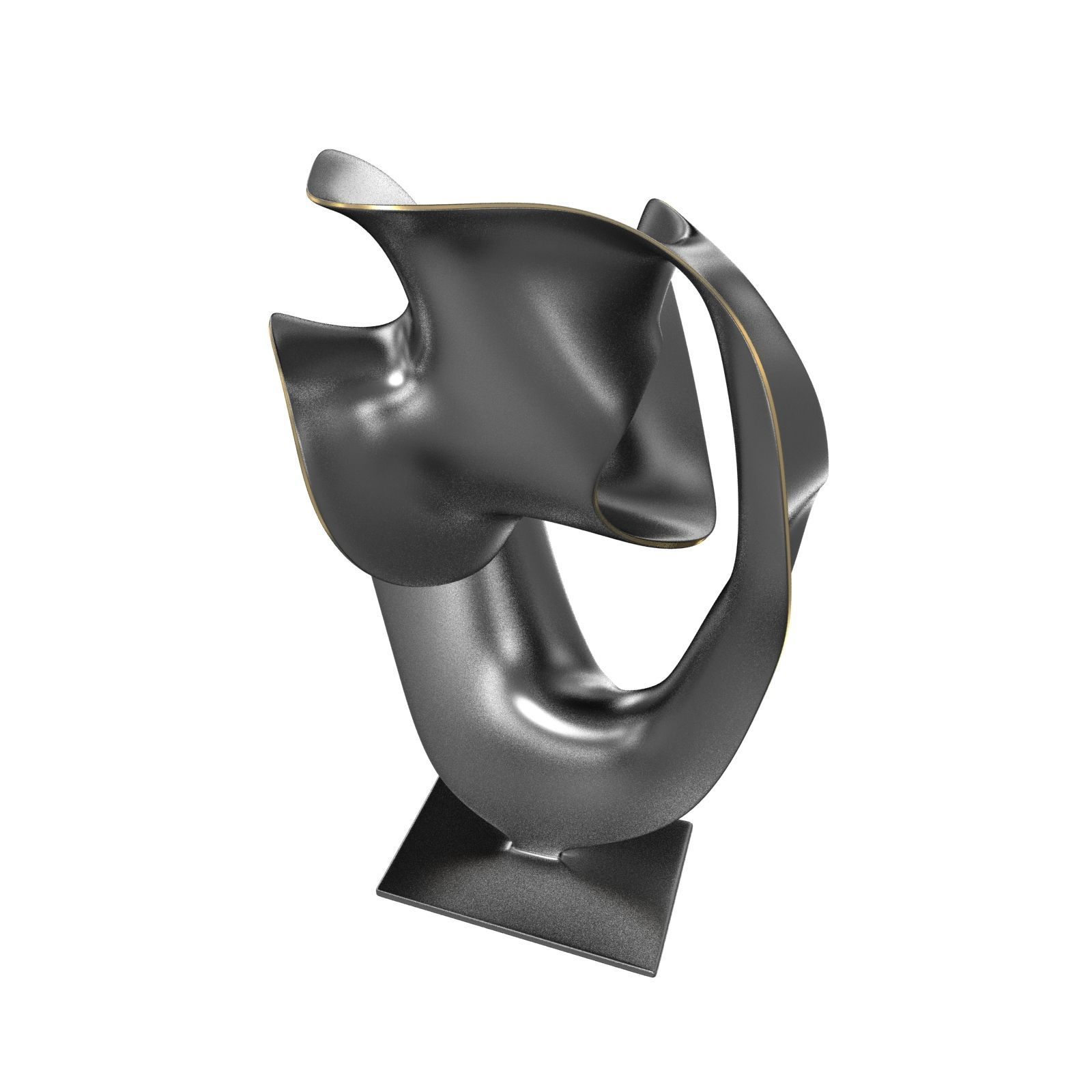 Abstract Bronze Sculpture by Trevor Askin time warp 3D model_5