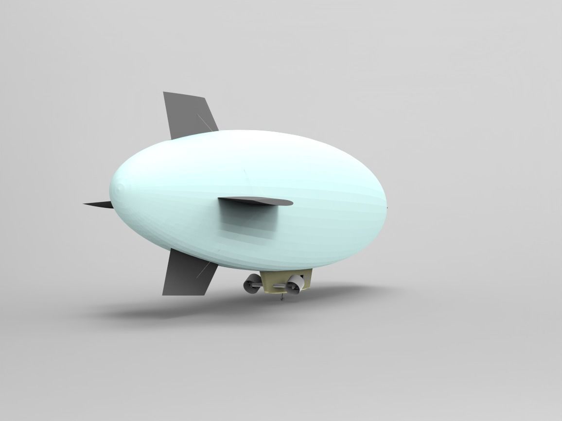 An Airship Low-poly 3D model_6