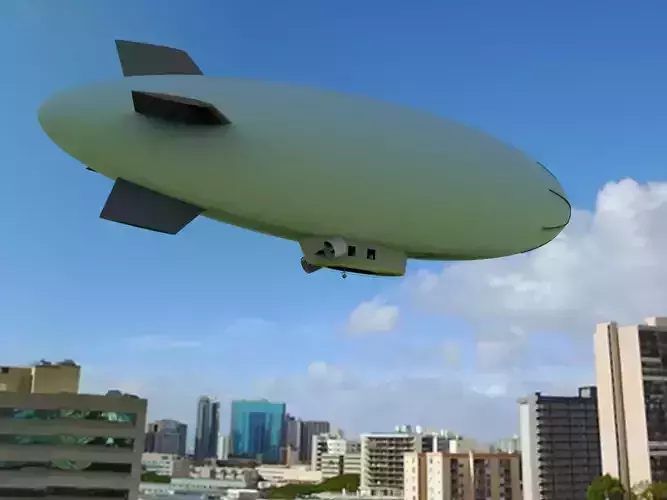 An Airship Low-poly 3D model