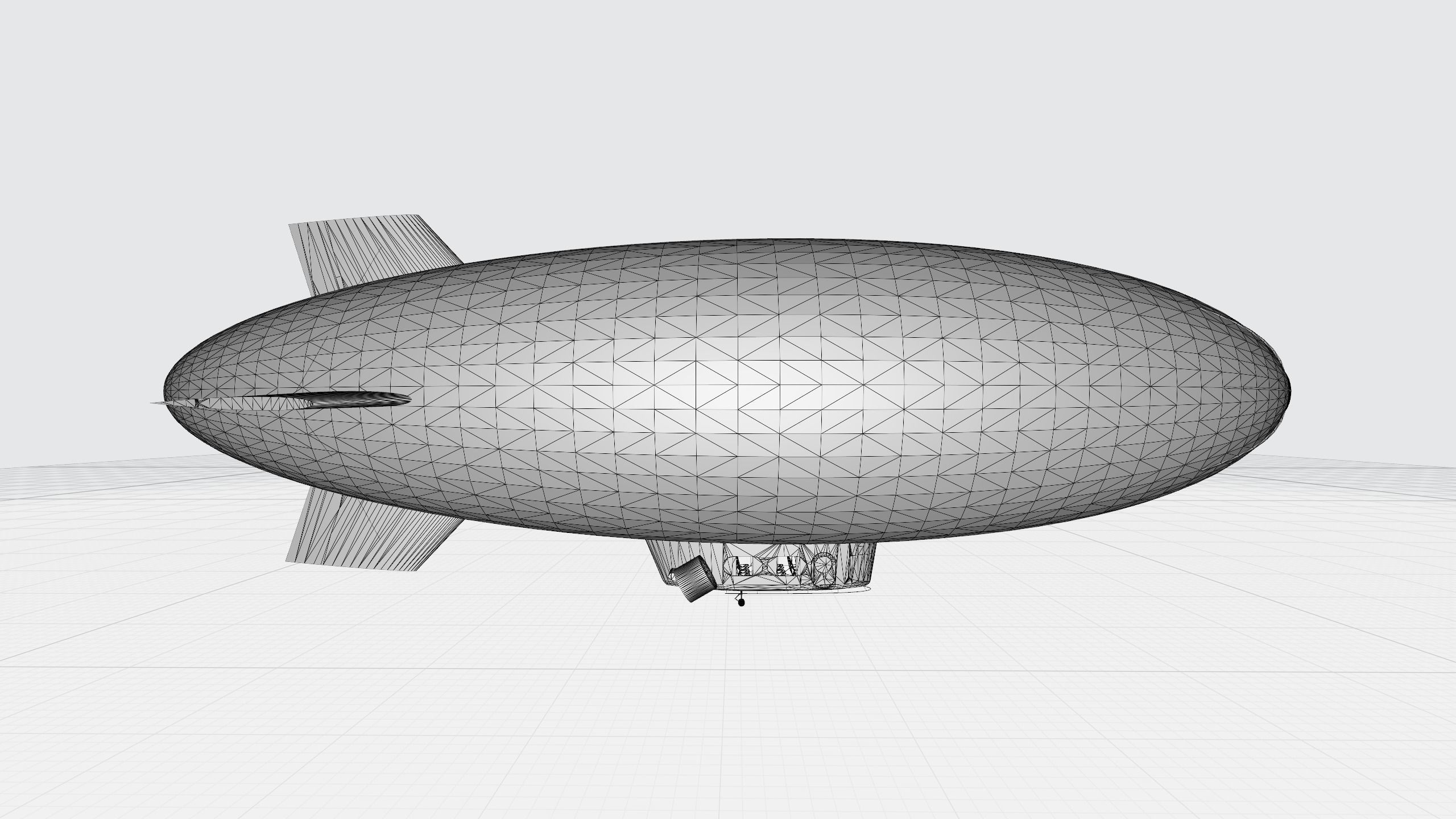 An Airship Low-poly 3D model_9