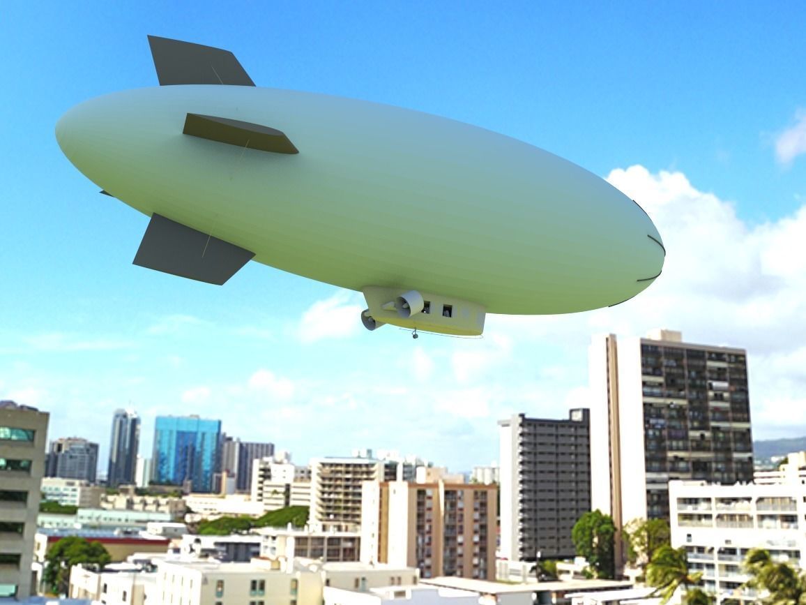 An Airship Low-poly 3D model_8