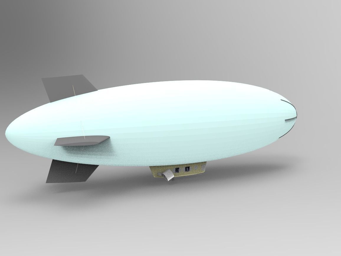 An Airship Low-poly 3D model_5