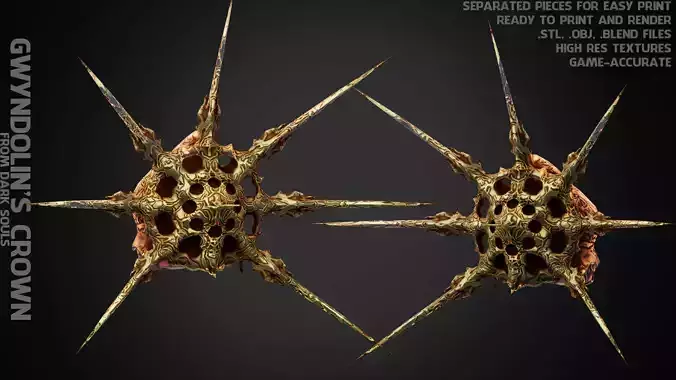 Dark Souls Dark Sun Gwyndolin Crown for Cosplay 3D print model