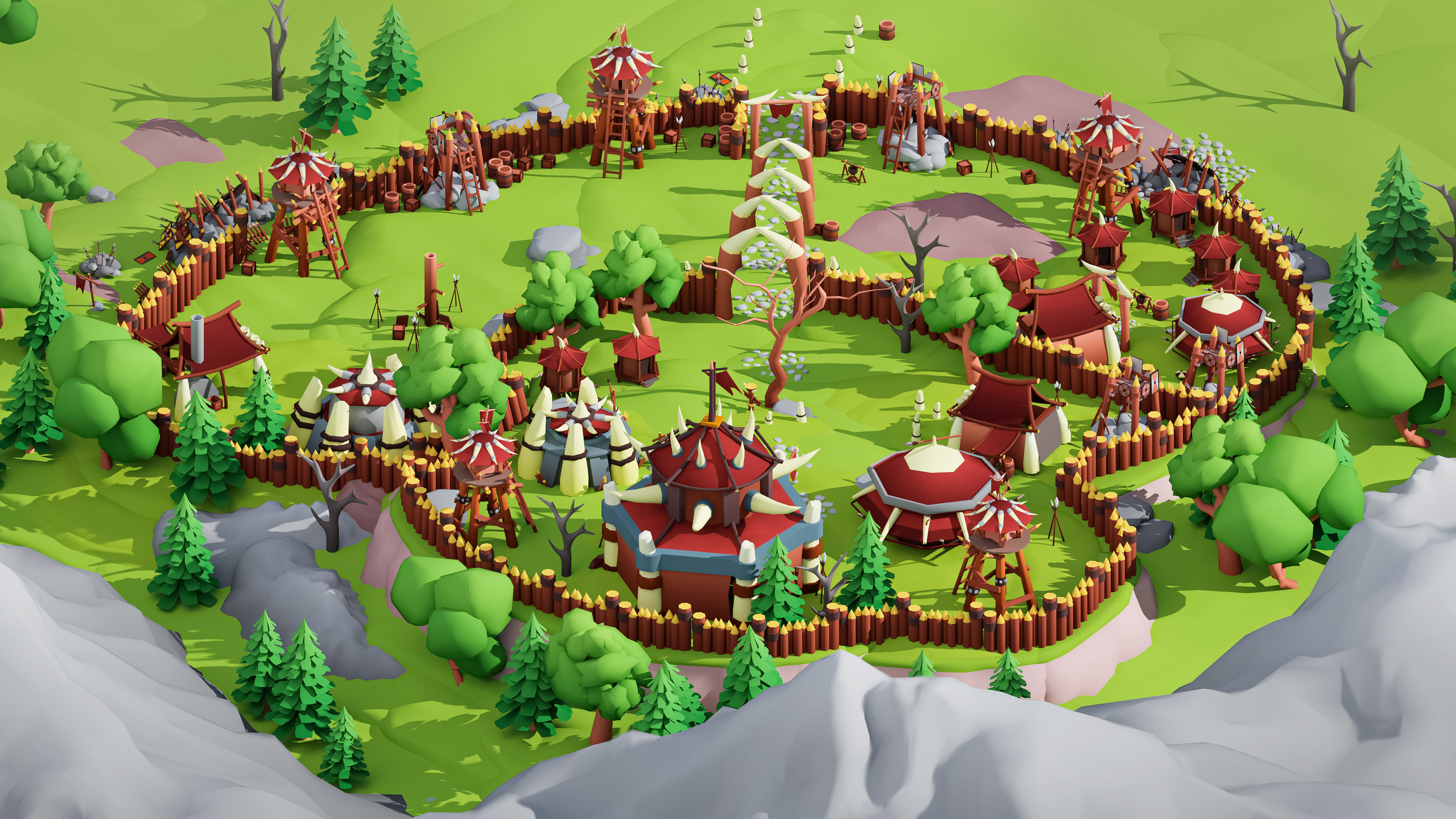 Horde Low-poly 3D model_3