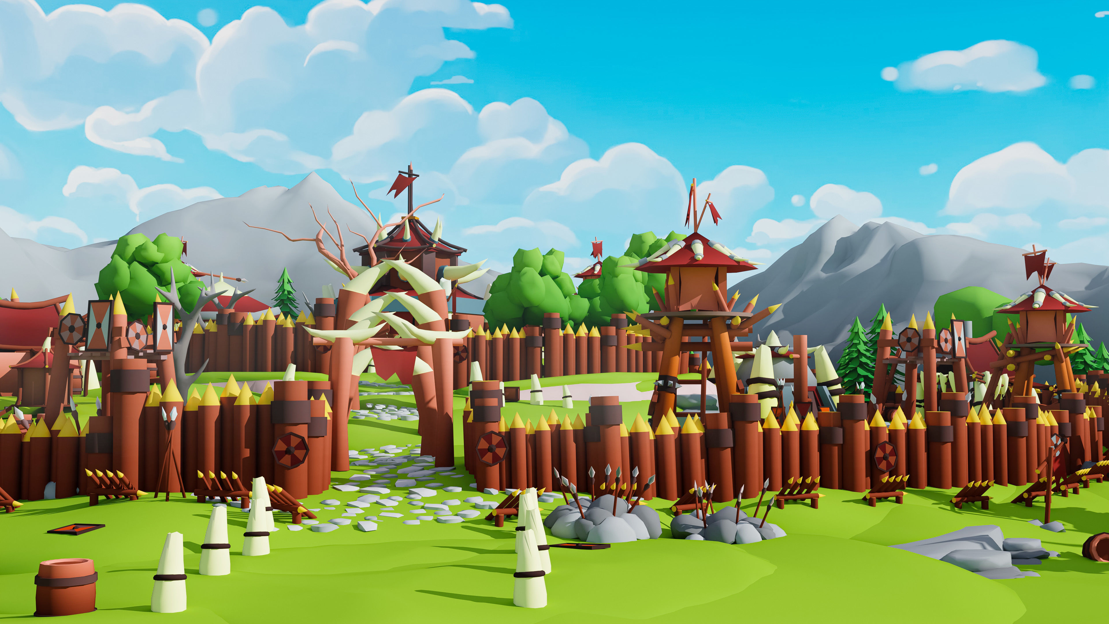 Horde Low-poly 3D model_2