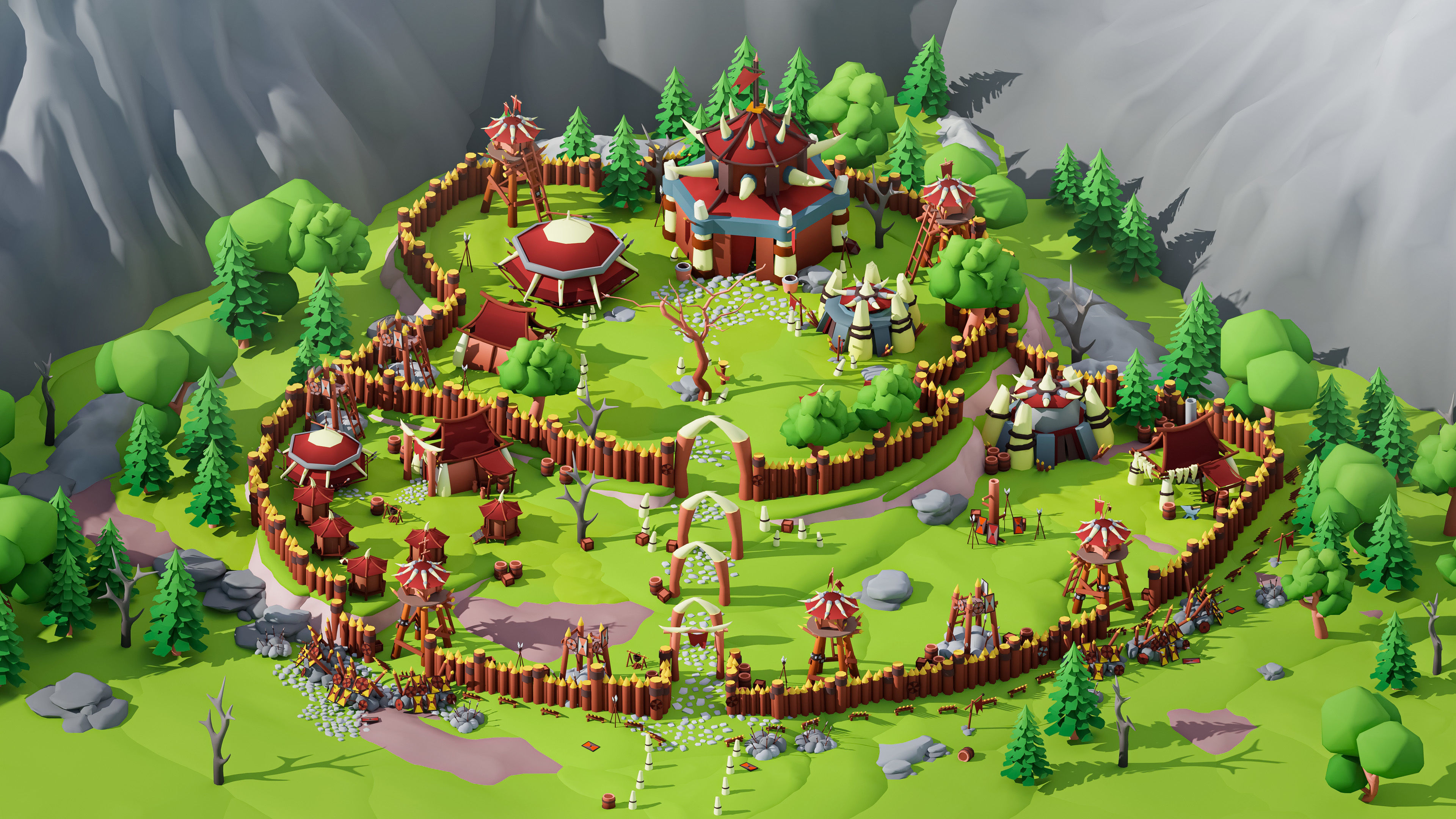 Horde Low-poly 3D model_6