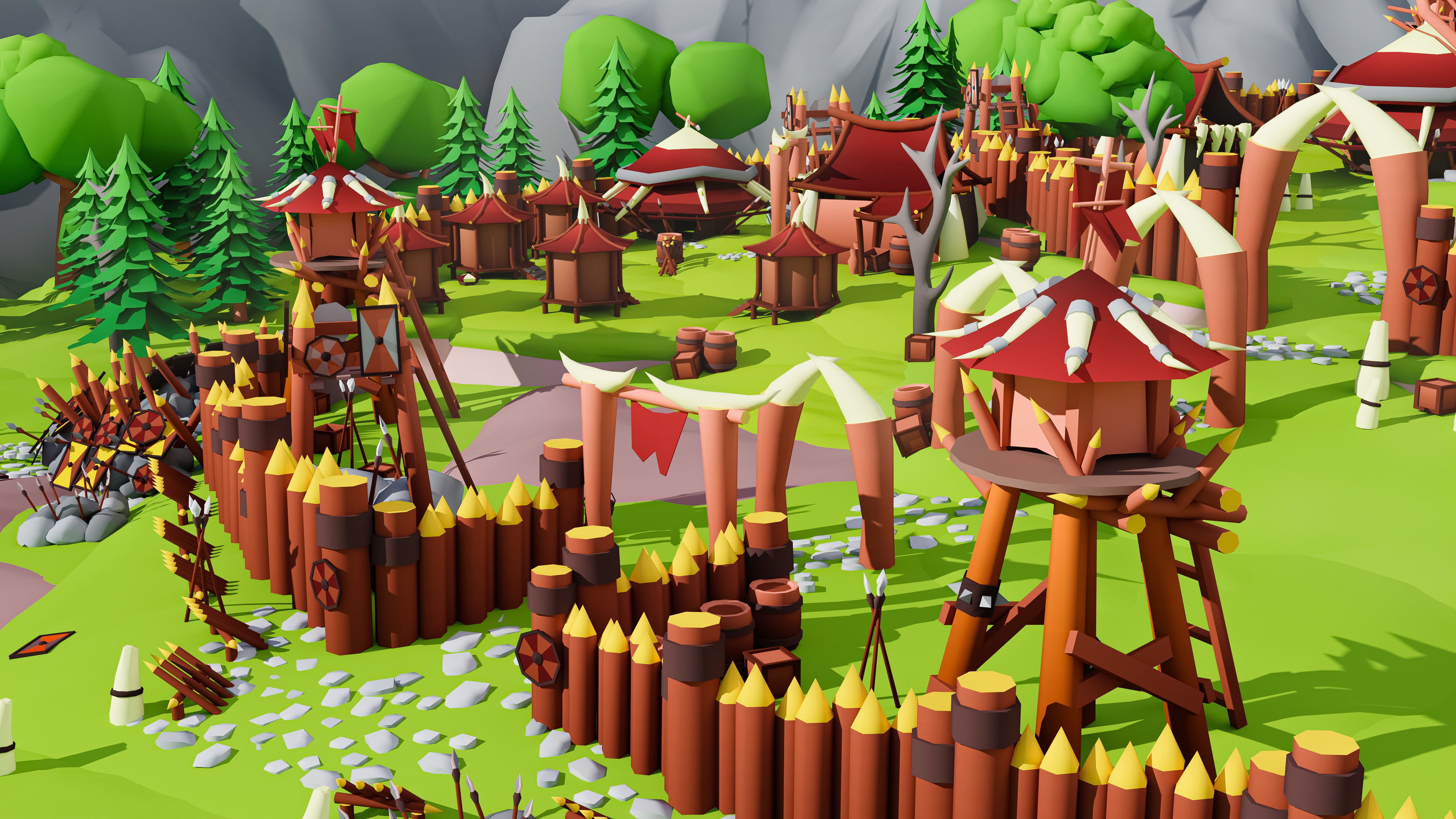 Horde Low-poly 3D model_29