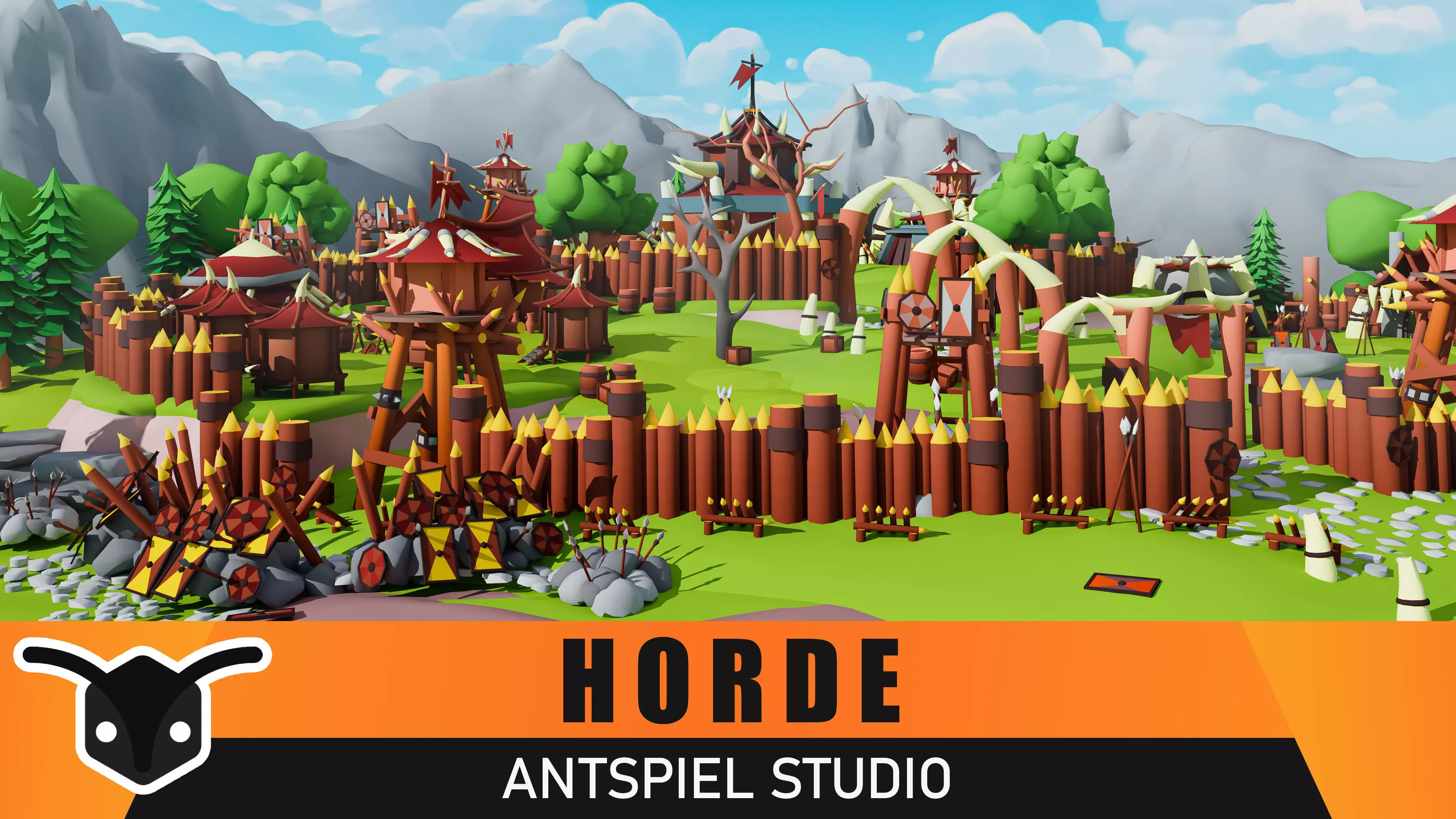 Horde Low-poly 3D model_0