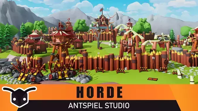 Horde Low-poly 3D model