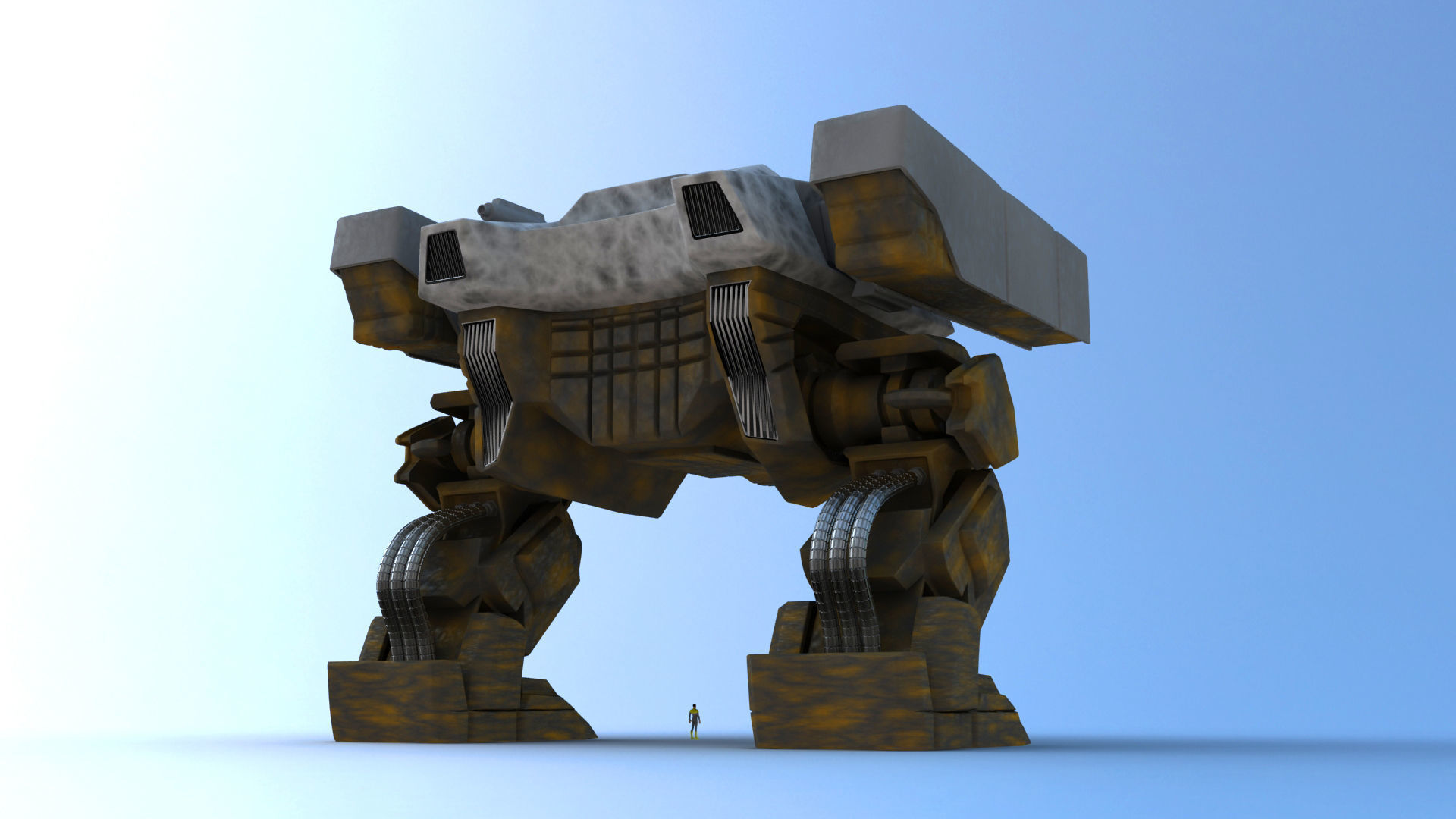 Juggernaut Battle Robot 3D model_2