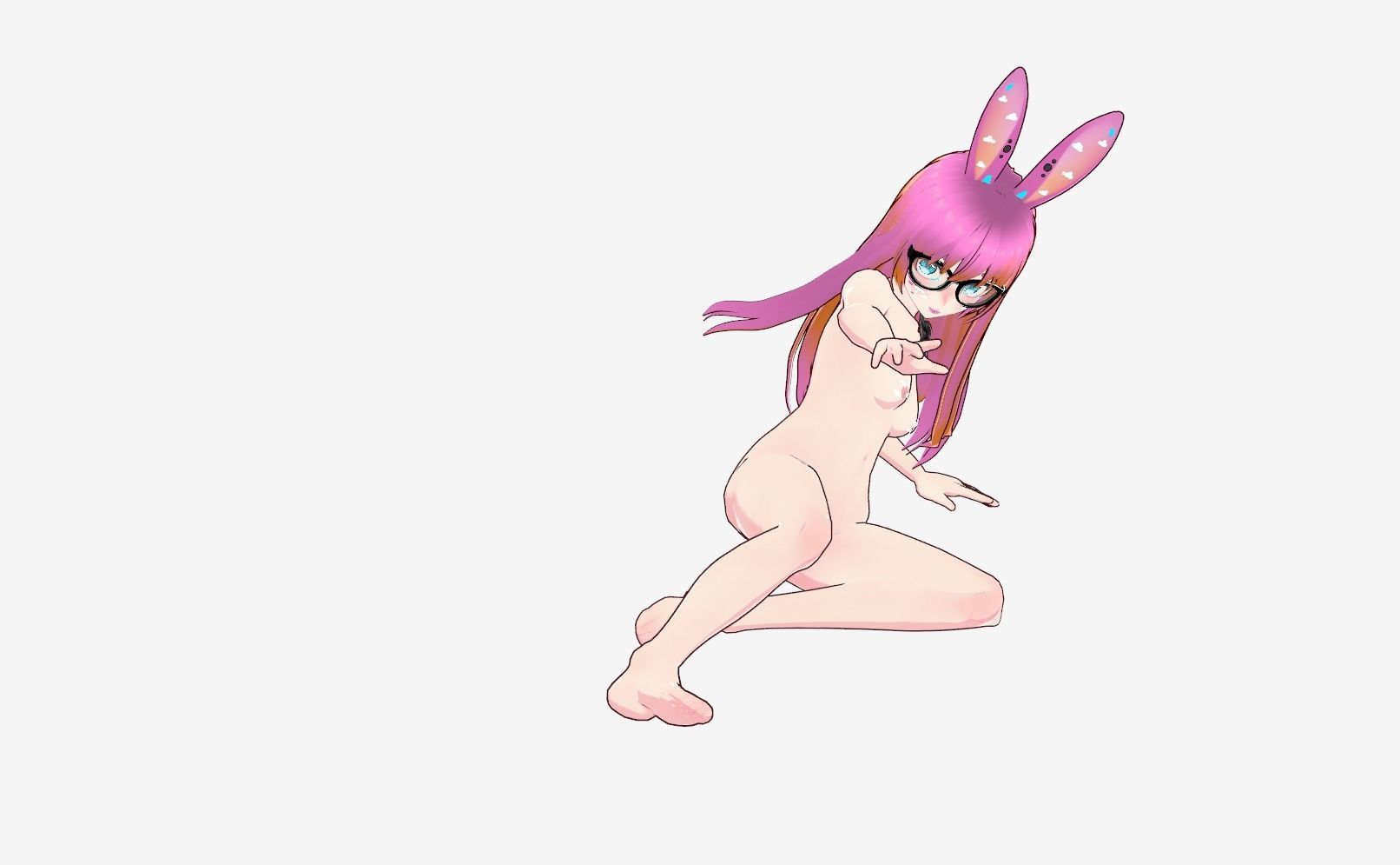 Neon Claudi The Rabbit Girl VRM collection 3D model_30