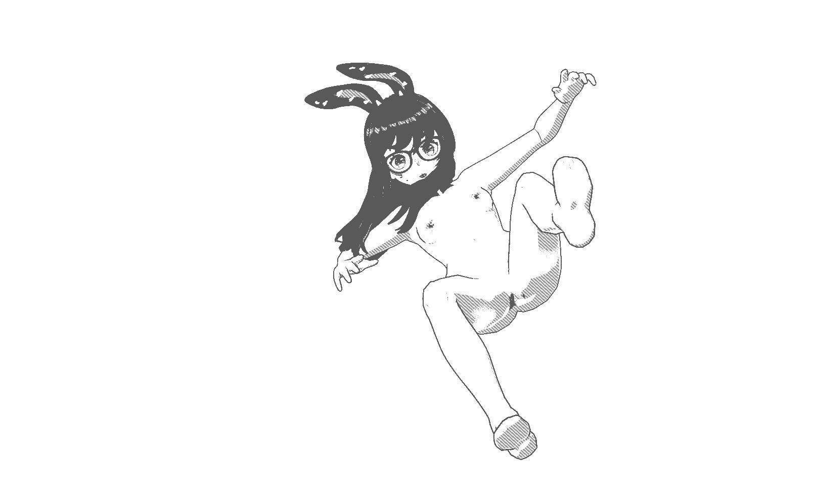 Neon Claudi The Rabbit Girl VRM collection 3D model_47