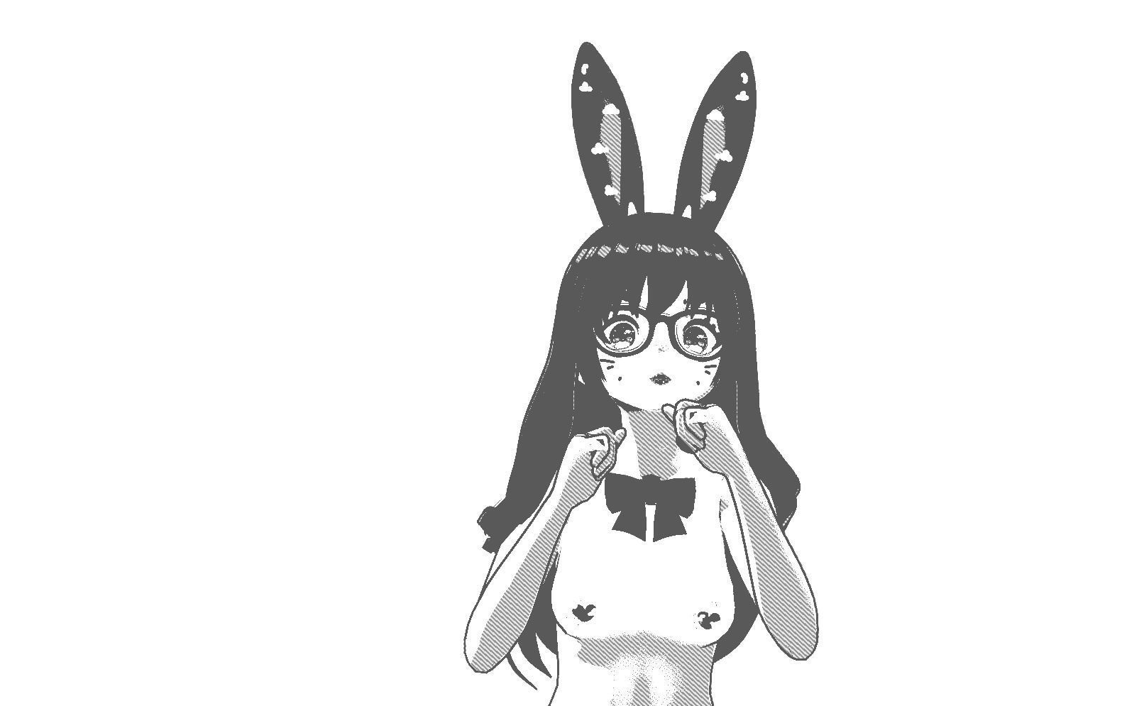 Neon Claudi The Rabbit Girl VRM collection 3D model_24