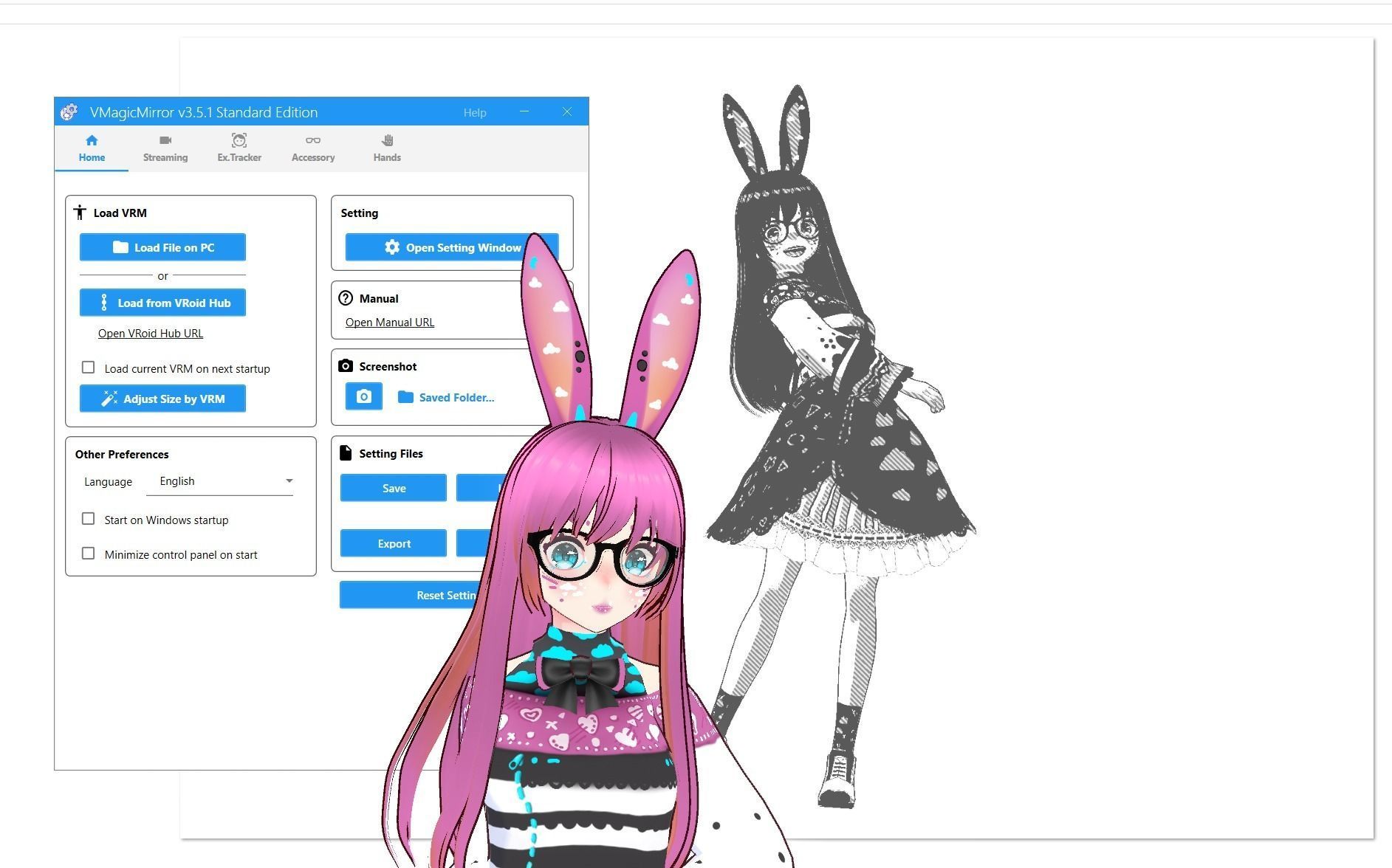 Neon Claudi The Bunny Girl RIGGED AVATAR VRChat Livelink Vtube Low-poly 3D model_7