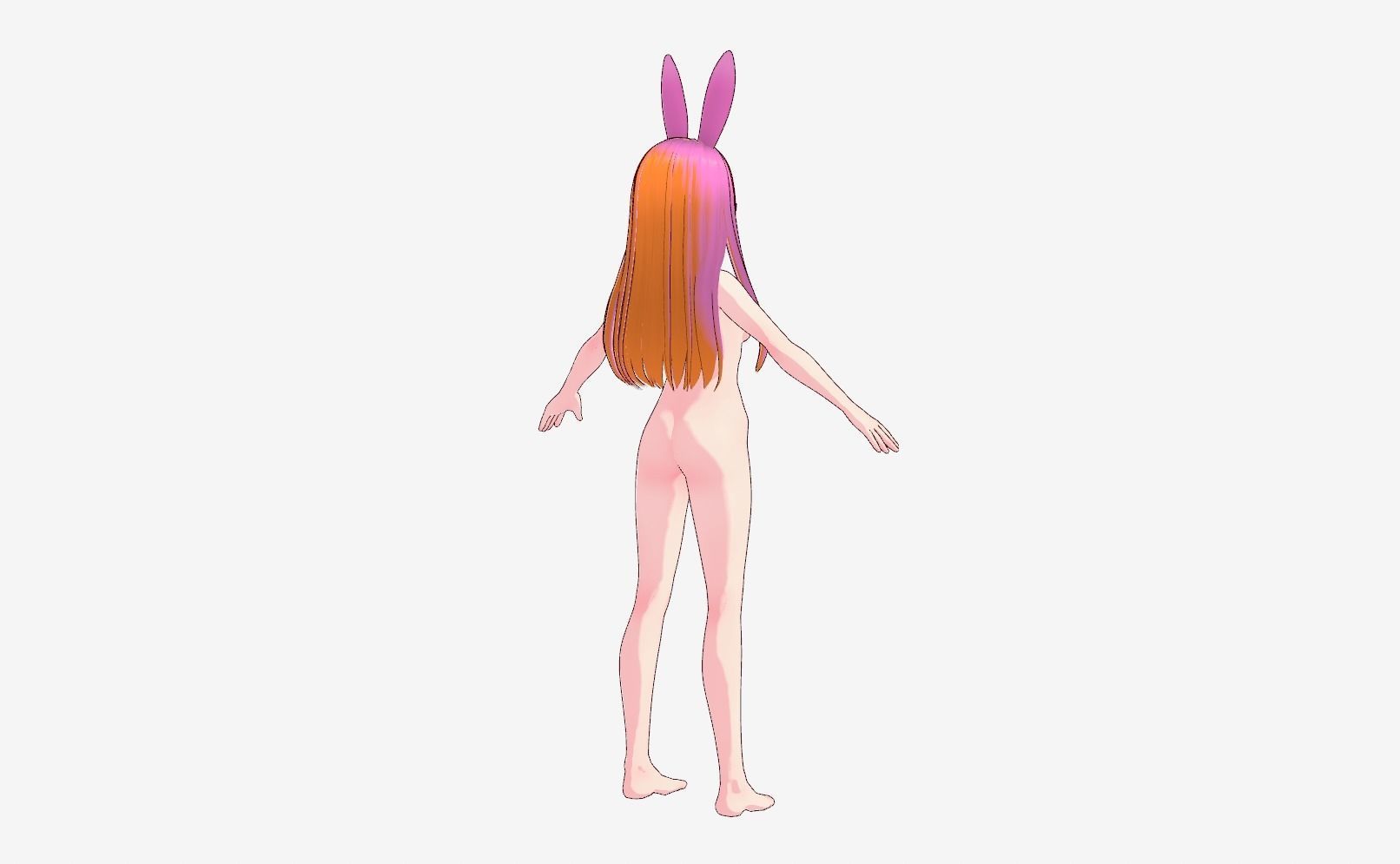 Neon Claudi The Bunny Girl RIGGED AVATAR VRChat Livelink Vtube Low-poly 3D model_63