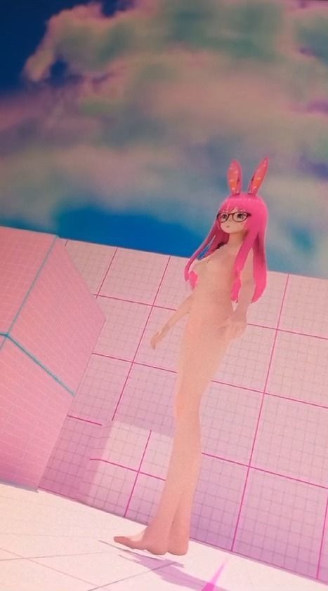 Neon Claudi The Bunny Girl RIGGED AVATAR VRChat Livelink Vtube Low-poly 3D model_13