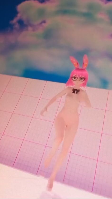 Neon Claudi The Bunny Girl RIGGED AVATAR VRChat Livelink Vtube Low-poly 3D model_14