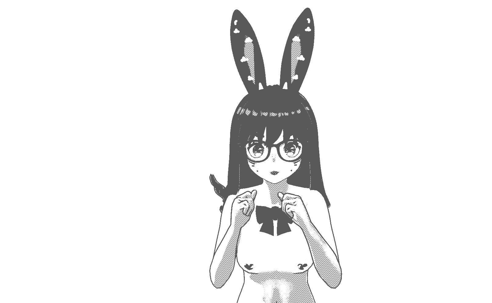Neon Claudi The Bunny Girl RIGGED AVATAR VRChat Livelink Vtube Low-poly 3D model_22