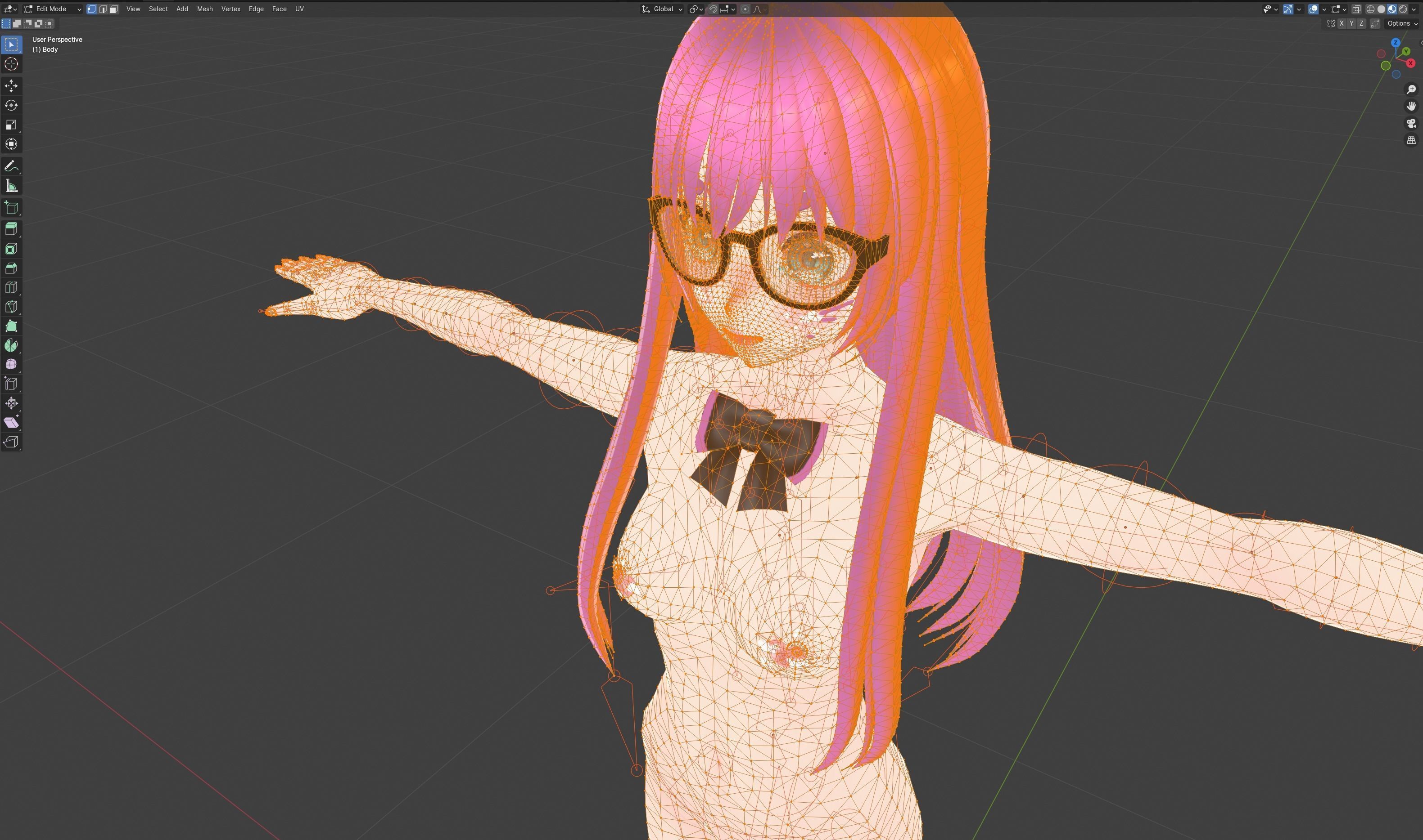 Neon Claudi The Bunny Girl RIGGED AVATAR VRChat Livelink Vtube Low-poly 3D model_51