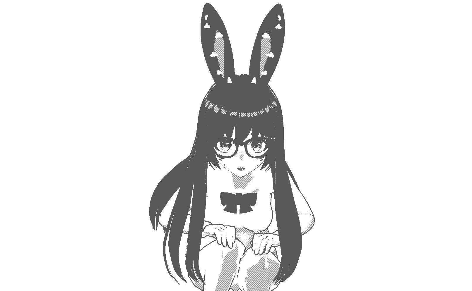 Neon Claudi The Bunny Girl RIGGED AVATAR VRChat Livelink Vtube Low-poly 3D model_75