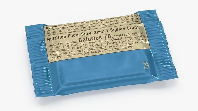 Ghirardelli Square Chocolate Sea Salt Caramel 3D model 7