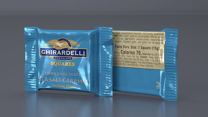 Ghirardelli Square Chocolate Sea Salt Caramel 3D model 5