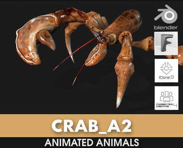 Crab-A2 Low-poly 3D model